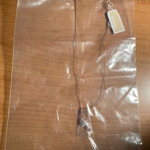 Michael Kors Rose Gold Tone Pave Heart Necklace